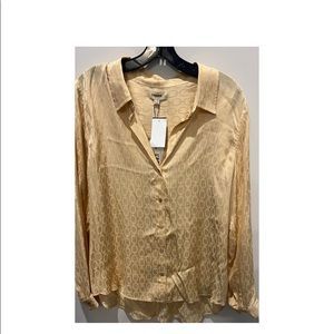 BNWT L’agence gold blouse. Size XL.